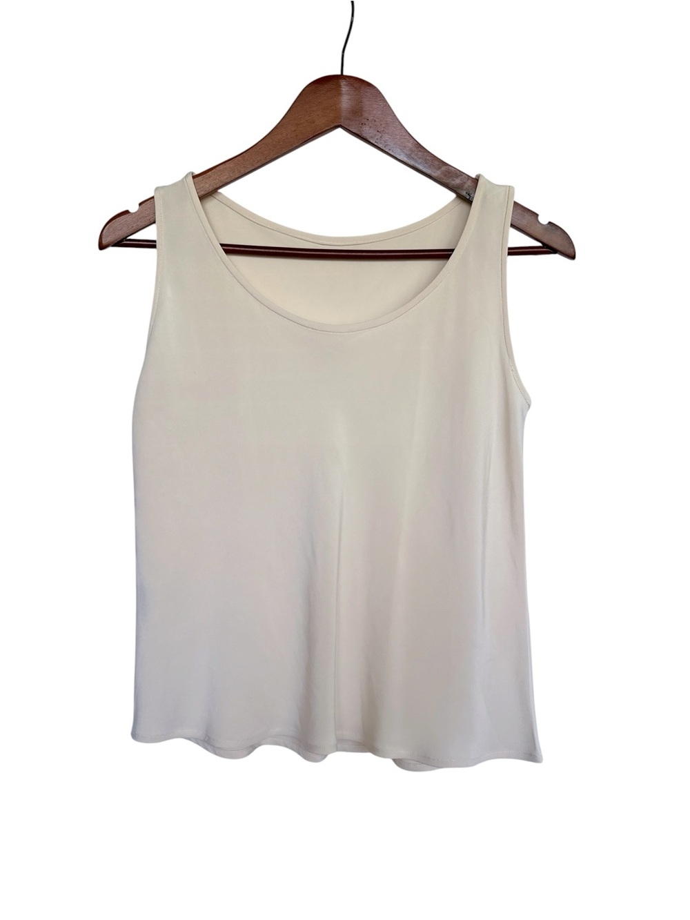 Peter Cohen 100% Silk Sleeveless Scoop Neck Tank Top - Cream Sz Medium - Picture 4 of 11